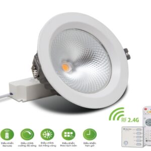 Đèn LED Âm trần Downlight COB 110/9W (Điều khiển bằng Remote) D AT14L 110/9W.RF RẠNG ĐÔNG