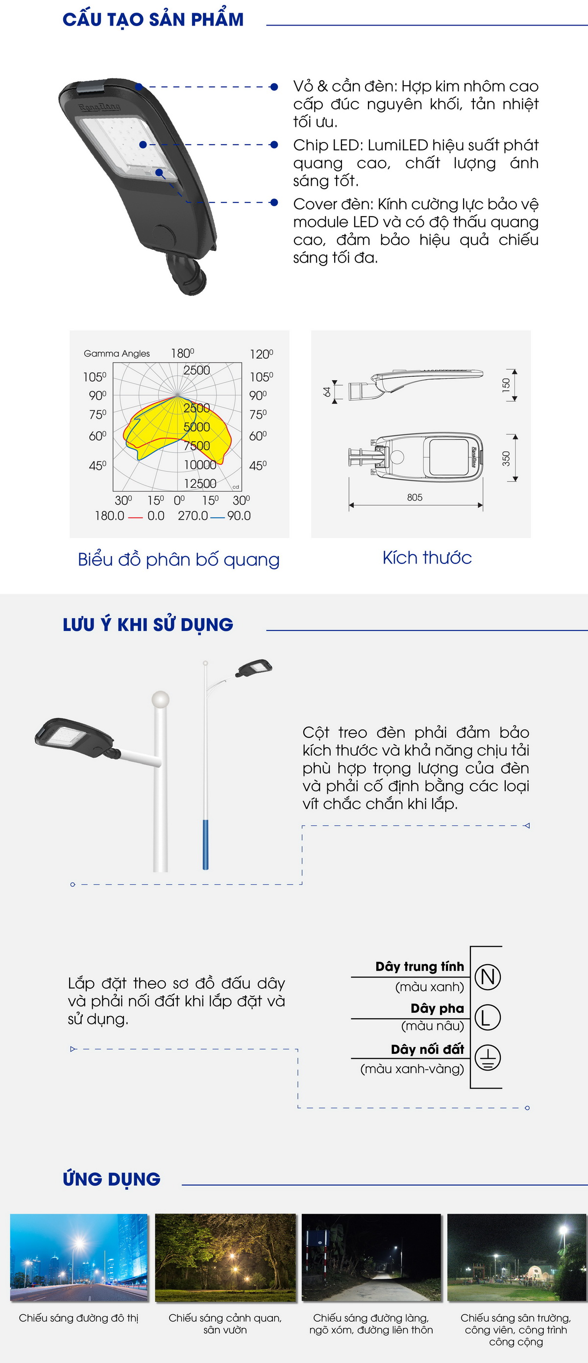 Đèn đường LED 100W CSD08 100W RẠNG ĐÔNG 5