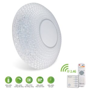 Đèn LED ốp trần 500/40W - điều khiển bằng Remote D LN22L 500/40W.RF RẠNG ĐÔNG