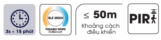 Công tắc cảm biến không dây CT02.PIR.BLE RẠNG ĐÔNG 7