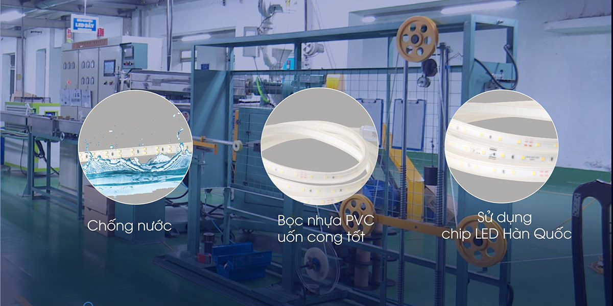 Đèn LED dây chiếu sáng LD01 ĐM 1000/9W RẠNG ĐÔNG 5