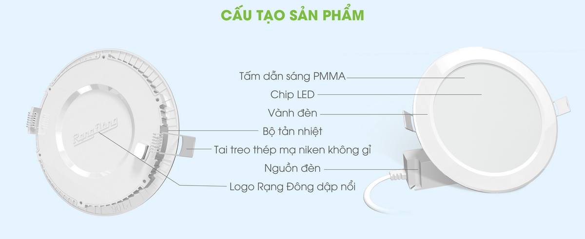 Đèn LED Panel Tròn 135/9W PT04.V2 135/9W RẠNG ĐÔNG 6
